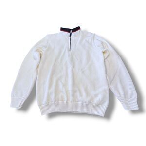 Holebrook Sweden Classic  1/4 Zip Windproof Sweater Lined Off  White Men's XL